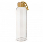 Bamboo Lid Glass Water Bottle 600ml