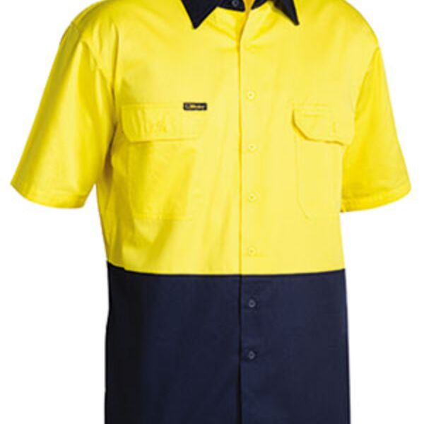BISLEY 2 TONE COOL LIGHTWEIGHT DRILL SHIRT - SHORT SLEEVE Thumbnail