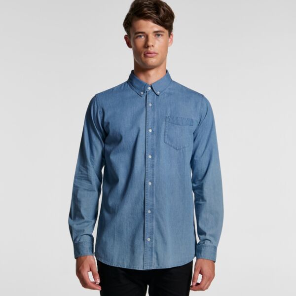 AS Colour Men's Blue Denim Shirt 5409 Thumbnail