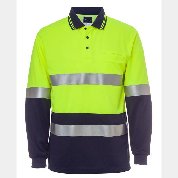 JB's Hi Vis Long Sleeve (D+N) Traditional Polo Thumbnail