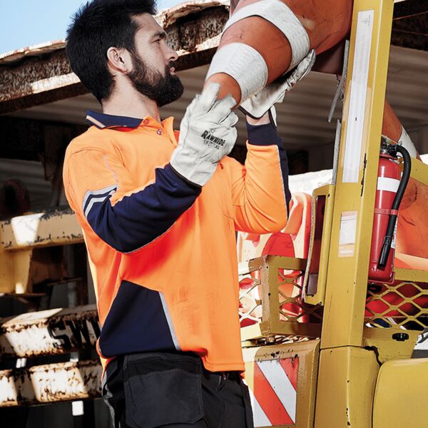 Syzmik Workwear Mens Hi Vis Squad L/S Polo ZH238 Thumbnail